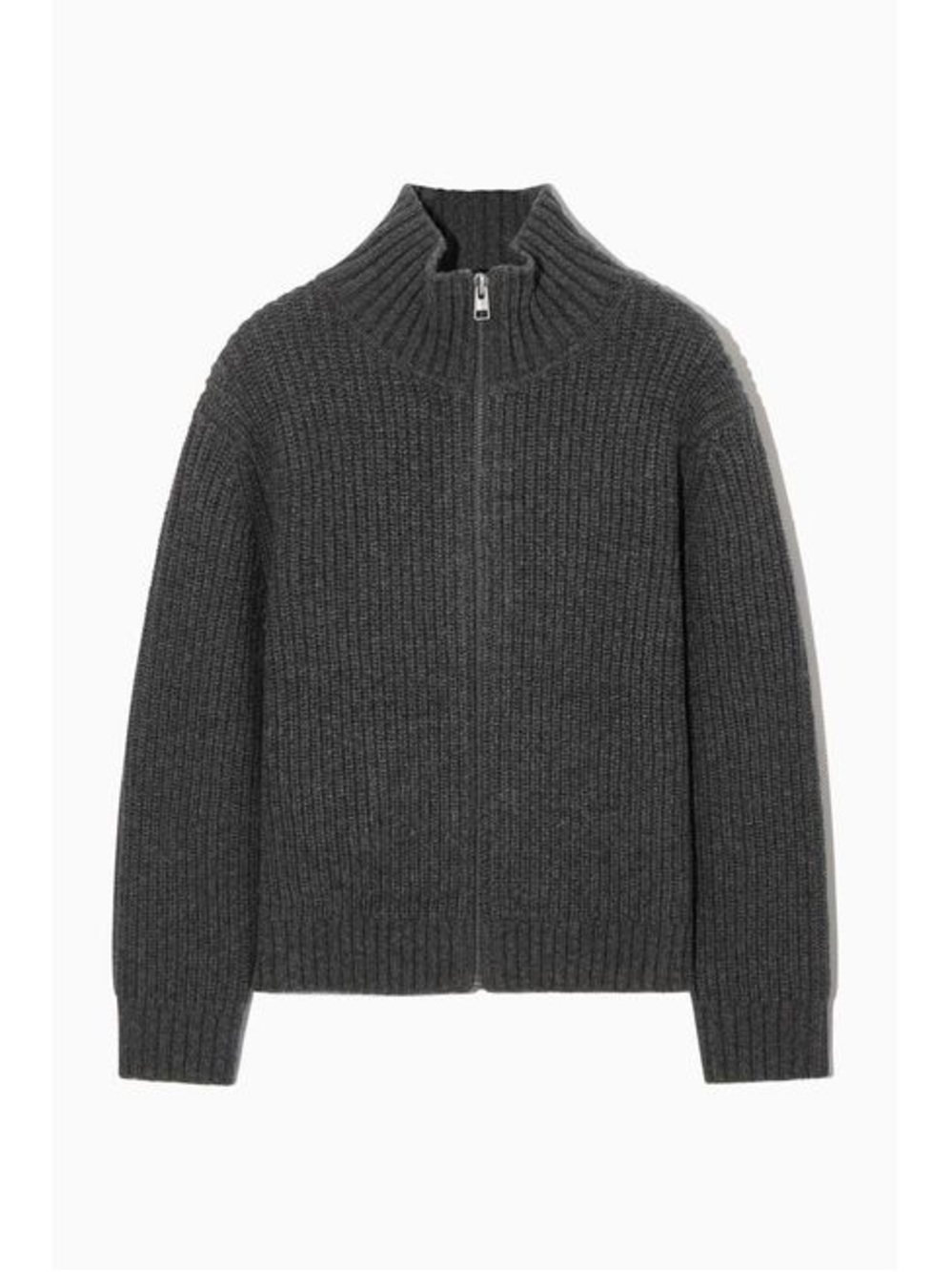 Cos Funnel Neck Zip Wool Sweater